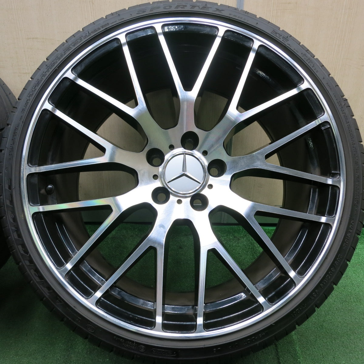 *送料無料* キレイ！22年★ベンツ AMG タイプ 235/35R19 265/30R19 トライアングル SPORTEX TSH11 社外 アルミ  19インチ PCD112/5H★4070905HAノ