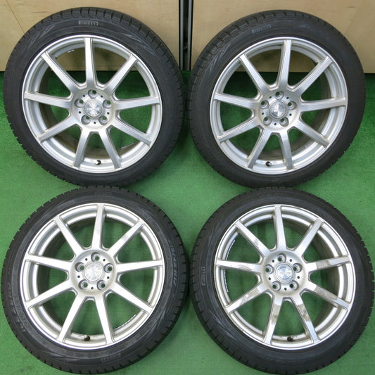 *送料無料* 超バリ溝！22年！9.5分以上★プリウス等 215/45R17 スタッドレス ピレリ アイスゼロ アシンメトリコ ravrion ラブリオン PCD100/5H★4031502イス