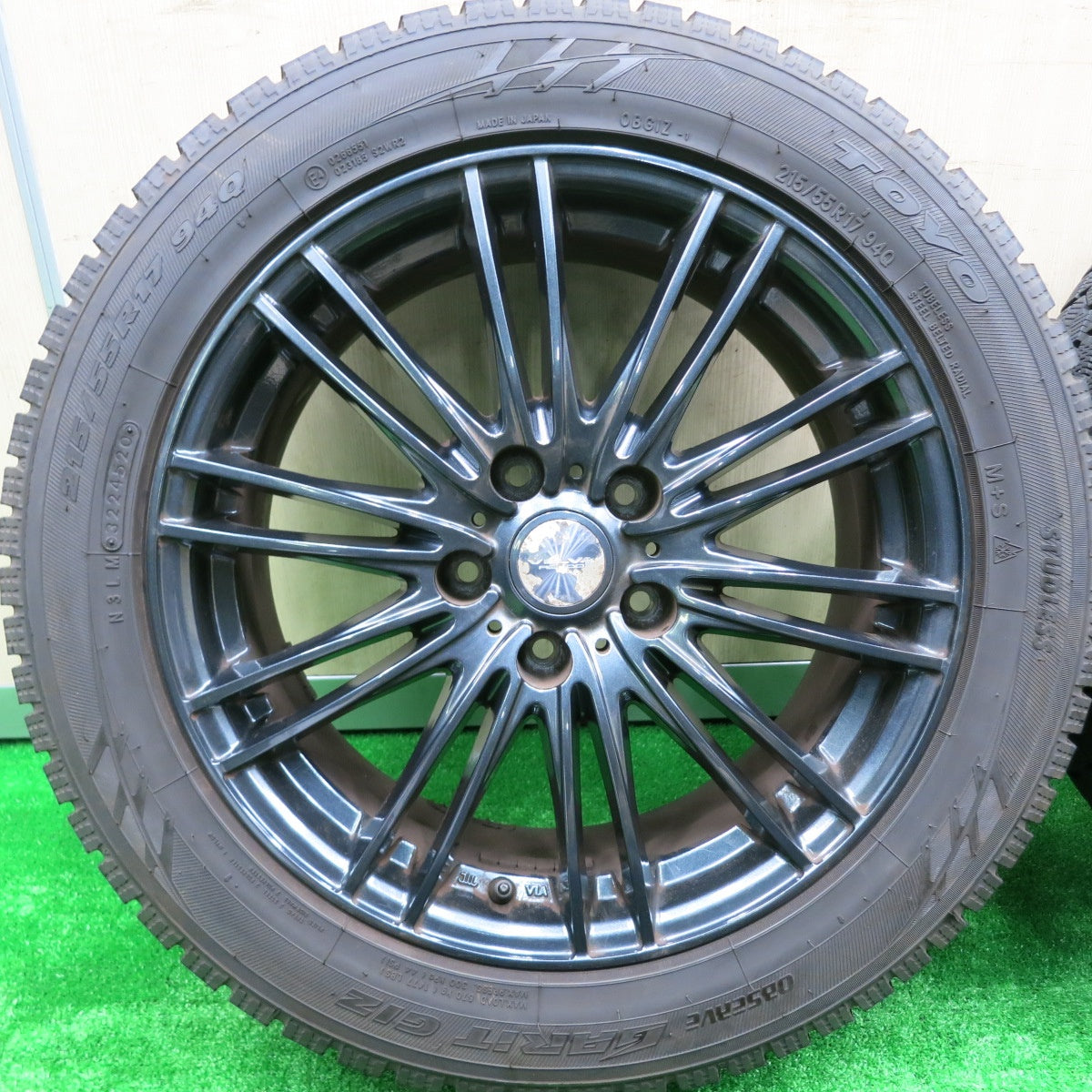 *送料無料* バリ溝！20年！9分★スタッドレス 215/55R17 トーヨー オブザーブ ガリット GIZ VELVA AGUDO ヴェルヴァ アグード PCD114.3/5H★4072704HAス