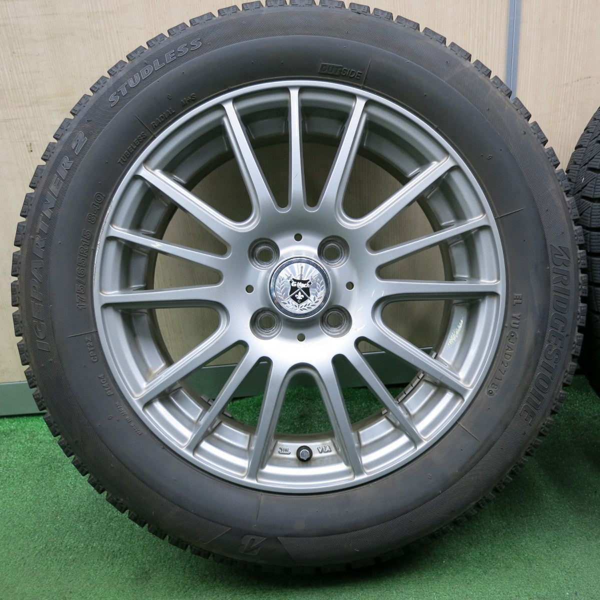 *送料無料* 4本価格★スタッドレス 175/65R15 ブリヂストン アイスパートナー2 GMach 15インチ  PCD100/4H★4051503NJス