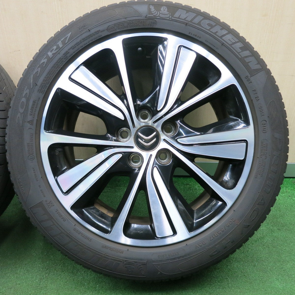 *送料無料* 4本価格★シトロエン グランド C4 ピカソ 純正 205/55R17 ミシュラン プライマシー HP 17インチ PCD108/5H★4051103NJノ