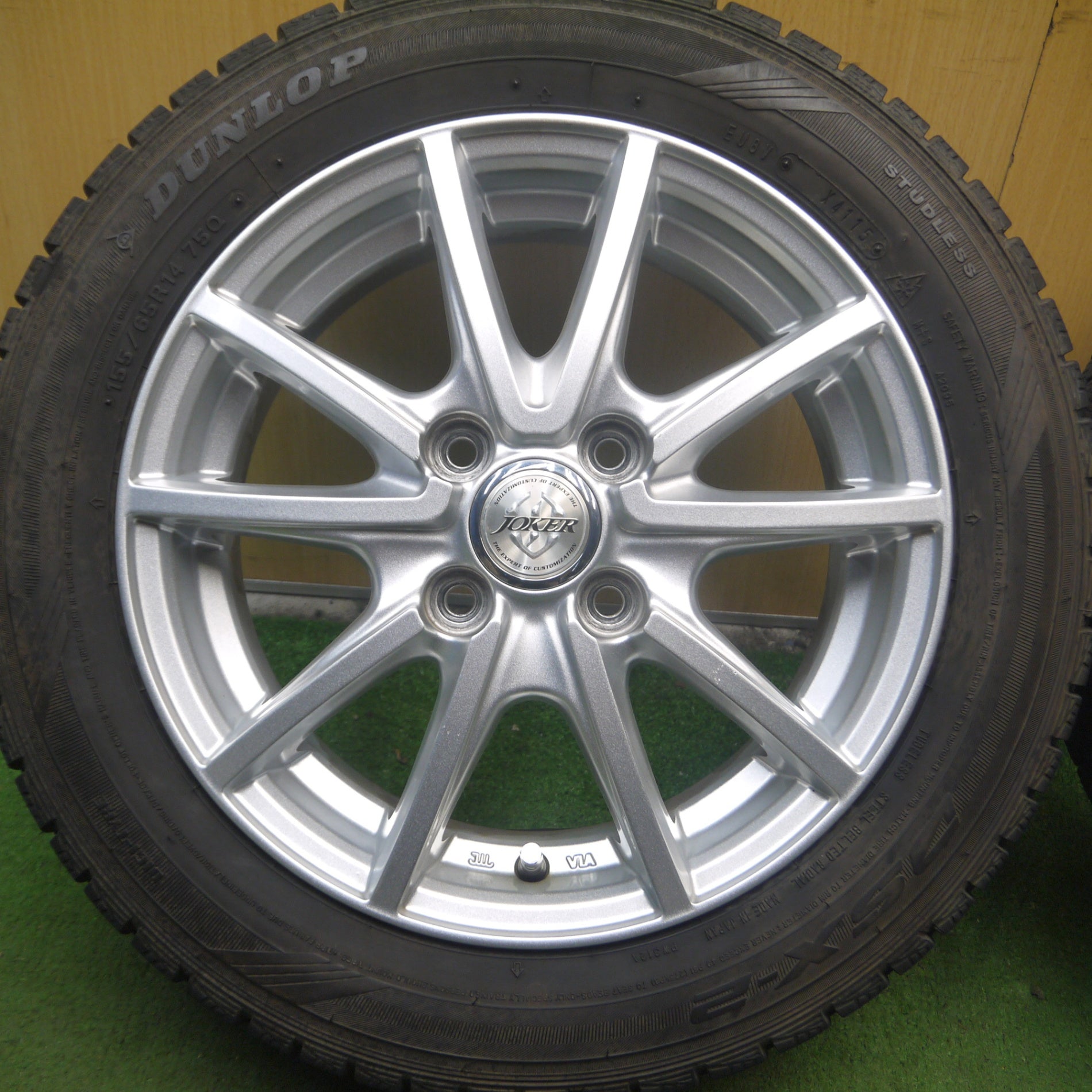 *送料無料* 4本価格★スタッドレス 155/65R14 ダンロップ DSX-2 JOKER ジョーカー 14インチ  PCD100/4H★4072301Hス