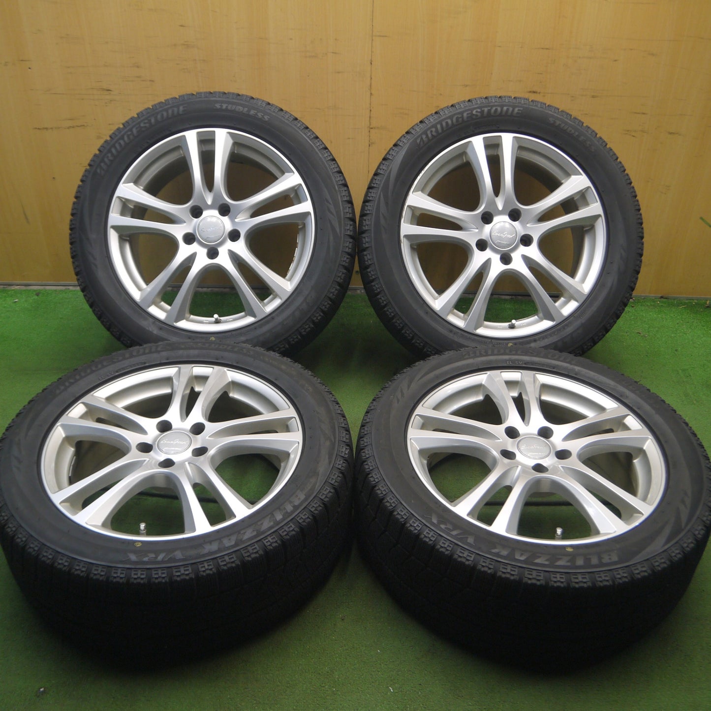 *送料無料* キレイ★スタッドレス 235/50R18 ブリヂストン ブリザック VRX EuroSpeed MANARAY SPORT 18インチ PCD114.3/5H★4052204Hス