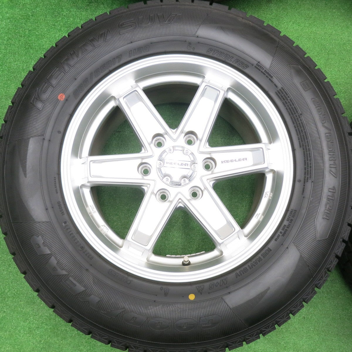 [送料無料] バリ溝！22年！キレイ！ほぼ10分★スタッドレス KEELER 265/65R17 グッドイヤー アイスナビ SUV キーラー 17インチ PCD139.7/6H★4111502HAス