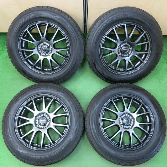 *送料無料* バリ溝！キレイ！9.5分★スタッドレス 225/65R17 ダンロップ ウインターマックス SJ8 Mistiere ミスティーレ 17インチ PCD114.3/5H★4042703イス