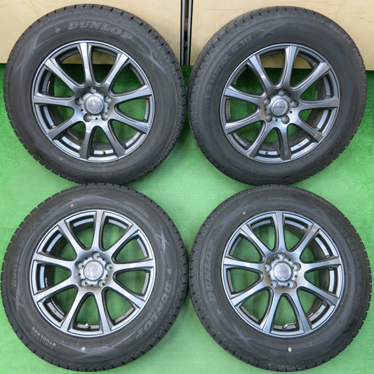 *送料無料* バリ溝！20年！キレイ！9.5分★スタッドレス 225/65R17 ダンロップ ウインターマックス SJ8 DUFACT デュファクト 17インチ PCD114.3/5H★4041007イス