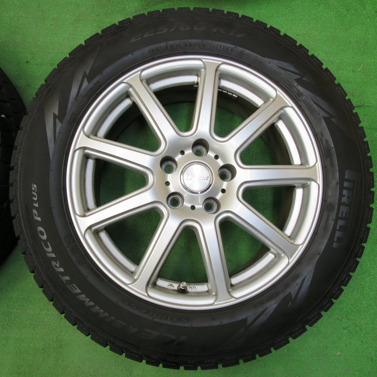 *送料無料* 4本価格！21年★スタッドレス 225/60R17 ピレリ アイスアシンメトリコ プラス Leitua レイツァー 17インチ PCD114.3/5H★4060802イス