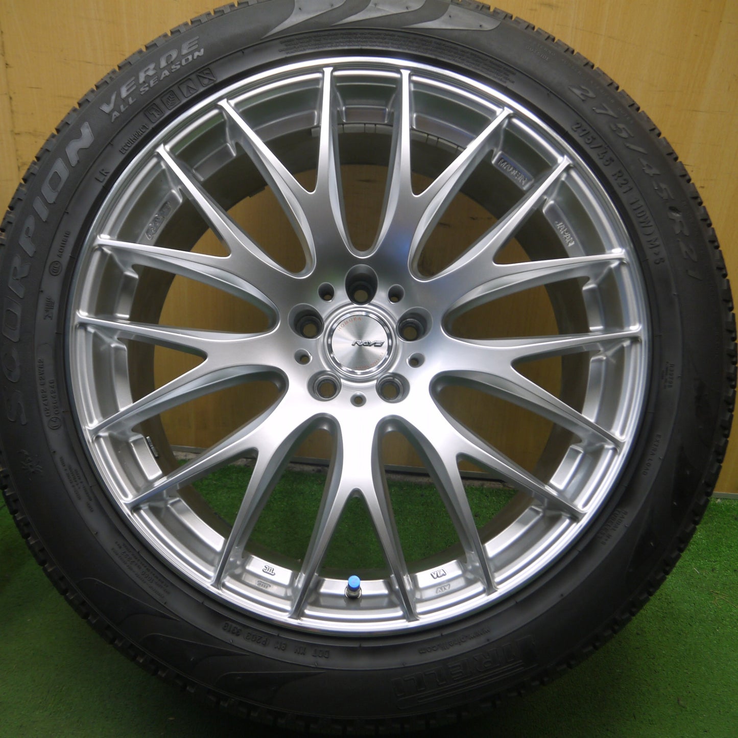 *送料無料* バリ溝！キレイ！9分★RAYS HOMURA 2X9 275/45R21 ピレリ スコーピオン VERDE 21インチ レイズ ホムラ 2×9 PCD114.3/5H★4071003Hノ