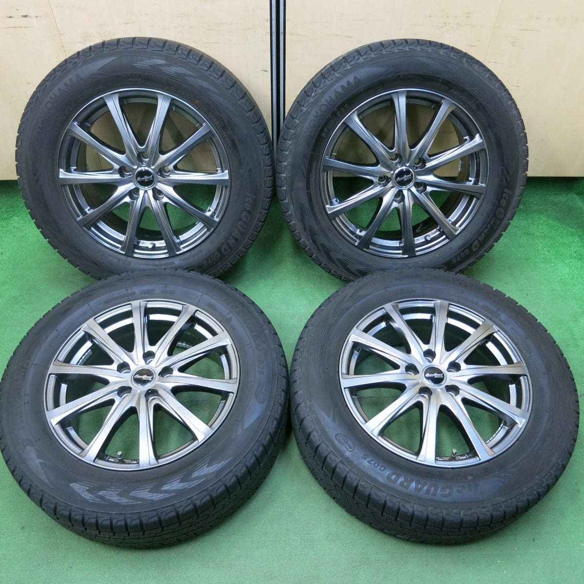 [送料無料] キレイ★スタッドレス 225/65R17 ヨコハマ アイスガード G075 EuroSpeed MANARAY SPORT 17インチ PCD114.3/5H★4102511SYス