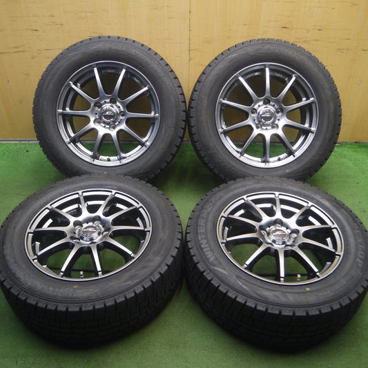 *送料無料* バリ溝！22年！キレイ！ほぼ10分★スタッドレス 215/60R16 ダンロップ ウインターマックス WM02 SCHNEIDER シュナイダー PCD114.3/5H★4031313Hス