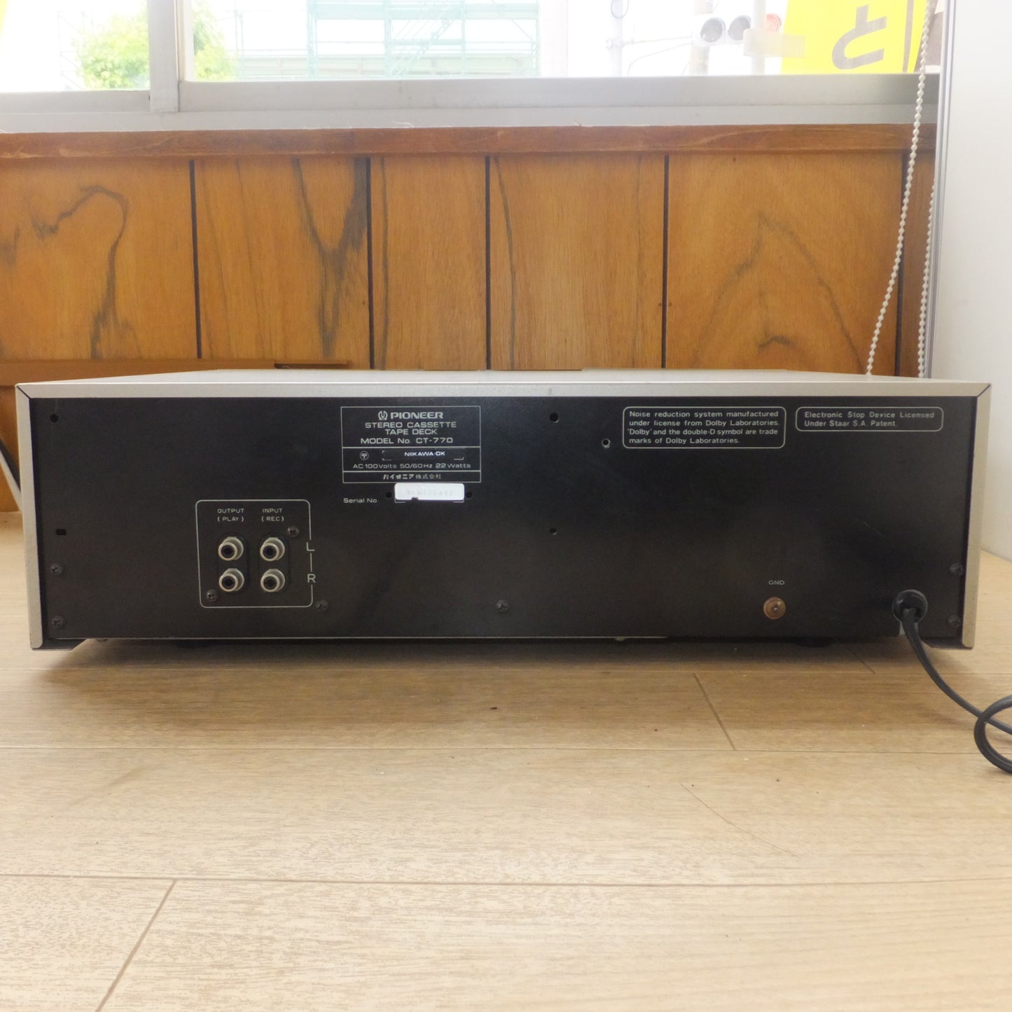 [送料無料] 現状品★パイオニア Pioneer ステレオカセットテープデッキ STEREO CASSETTE TAPE DECK CT-770　AC100Volts 50/60Hz★