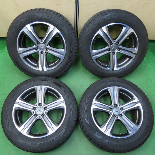 *送料無料* バリ溝！キレイ！9.5分★ベンツ X253 GLCクラス 純正 235/60R18 スタッドレス ヨコハマ アイスガード G076 18インチ PCD112/5H★4091101イス