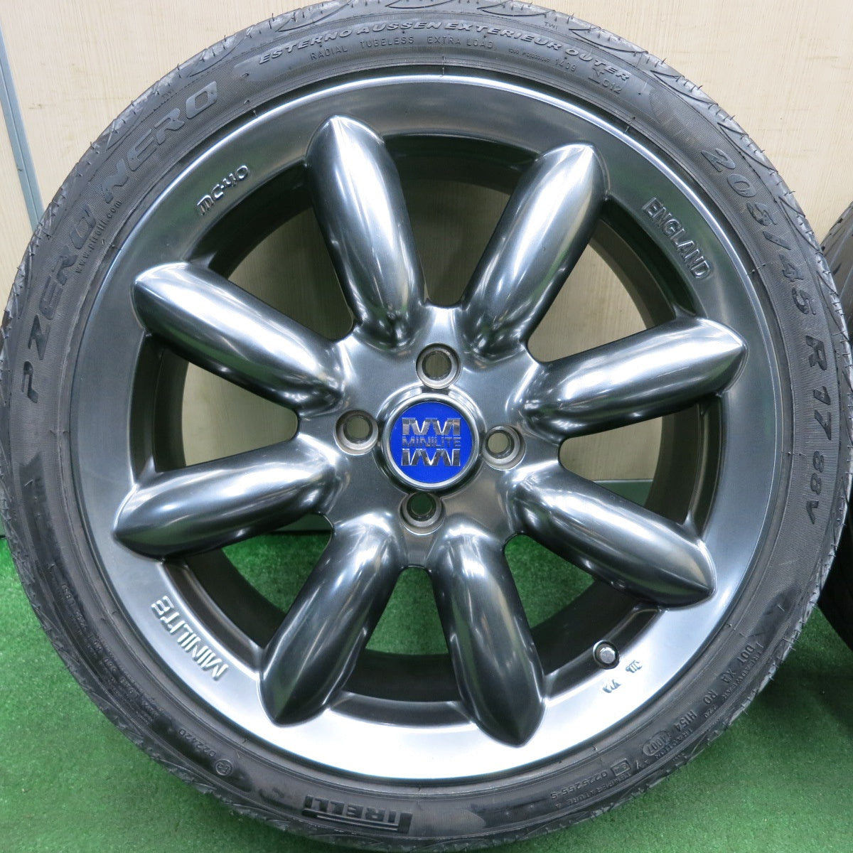 *送料無料* 4本価格★MINILITE MC-40 205/45R17 ピレリ PZERO NERO 17インチ ミニライト PCD100/4H★4032417HAノ