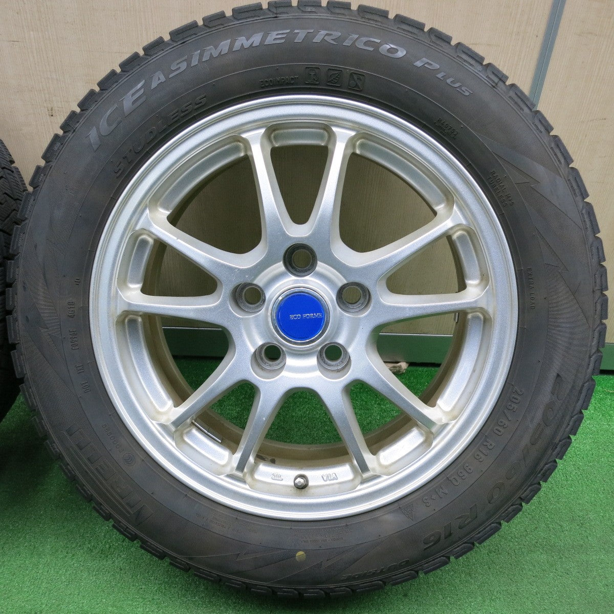 [送料無料] 4本価格★スタッドレス 205/60R16 ピレリ アイスアシンメトリコ プラス ECO FORME エコフォルム 16インチ PCD114.3/5H★4122002TNス