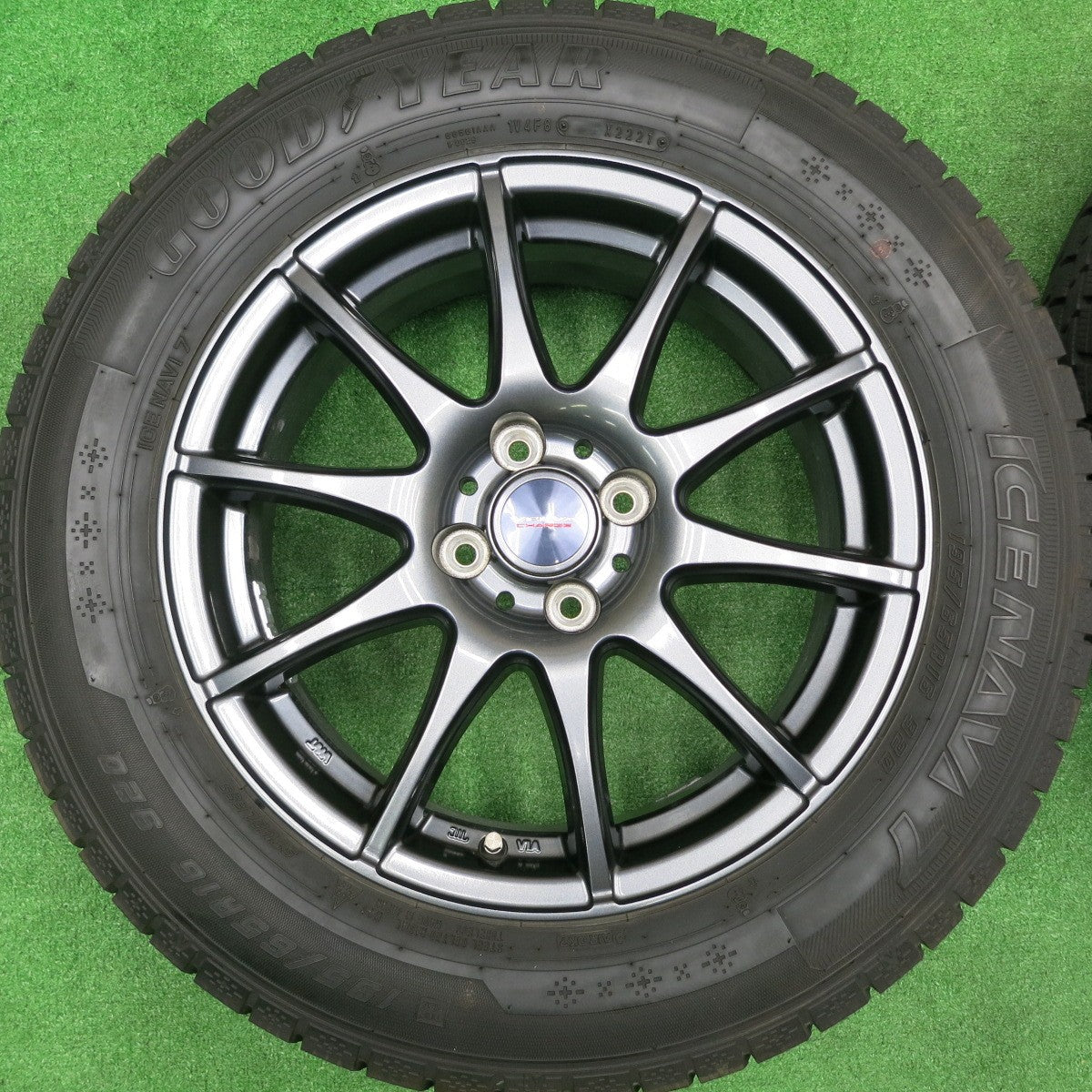 [送料無料] バリ溝！21年！キレイ！9分★スタッドレス 195/65R16 グッドイヤー アイスナビ7 VELVA CHARGE ヴェルヴァ 16インチ PCD100/4H★4100204HAス