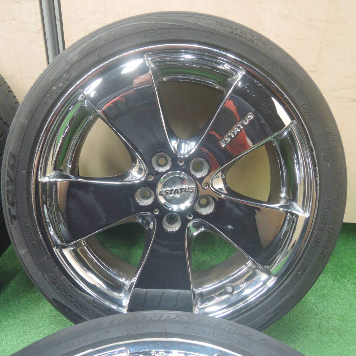 *送料無料* 4本価格★ESTATUS 215/45R18 トーヨー トランパス MPZ エステイタス 18インチ PCD114.3/5H★4033005SYノ