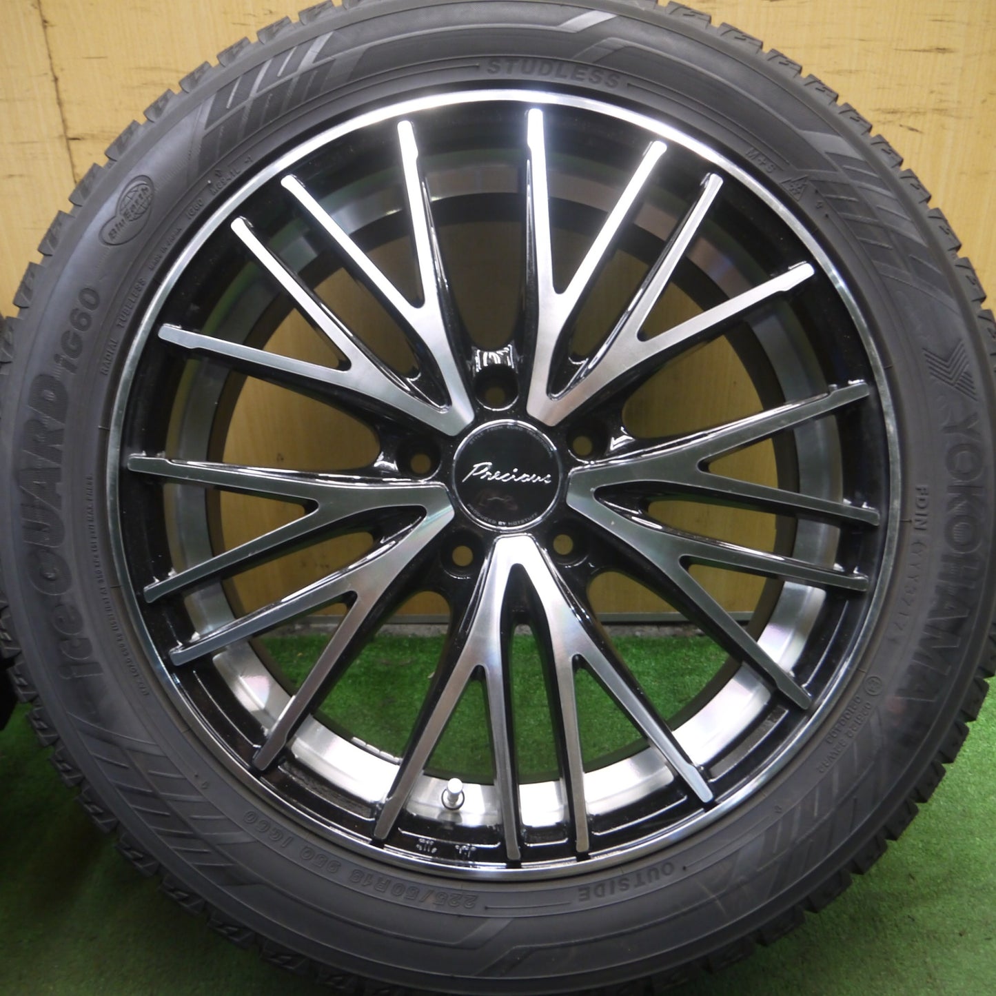 *送料無料* バリ溝！キレイ！9分★スタッドレス 225/50R18 ヨコハマ アイスガード iG60 Precious プレシャス 18インチ PCD114.3/5H★4032216Hス