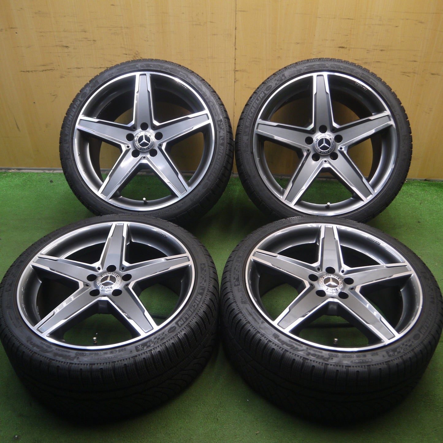 *送料無料* バリ溝！キレイ！8.5分★ベンツ等 MAK STERNA 255/35R19 285/30R19 スタッドレス ミシュラン パイロット アルペン 19インチ PCD112/5H★4032508Hス