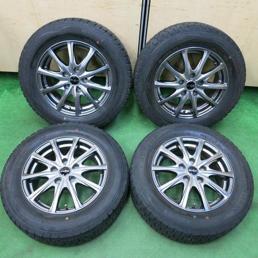 *送料無料* バリ溝！キレイ！8.5分★スタッドレス 195/65R15 ダンロップ ウインターマックス WM01 EuroSpeed MANARAY SPORT マナレイ PCD114.3/5H★4082003SYス