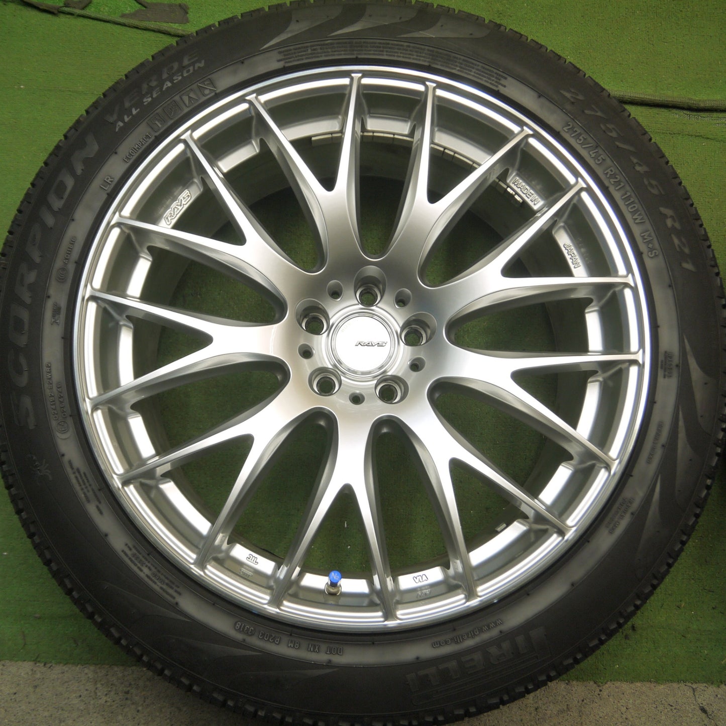 *送料無料* バリ溝！キレイ！9分★RAYS HOMURA 2X9 275/45R21 ピレリ スコーピオン VERDE 21インチ レイズ ホムラ 2×9 PCD114.3/5H★4071003Hノ