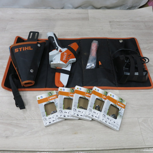 [送料無料] 付属品多数◆STIHL 充電式 ガーデン カッター GTA26 ケース 充電器 バッテリー 付き チェーンソー チェンソー 枝切り 電動 工具◆