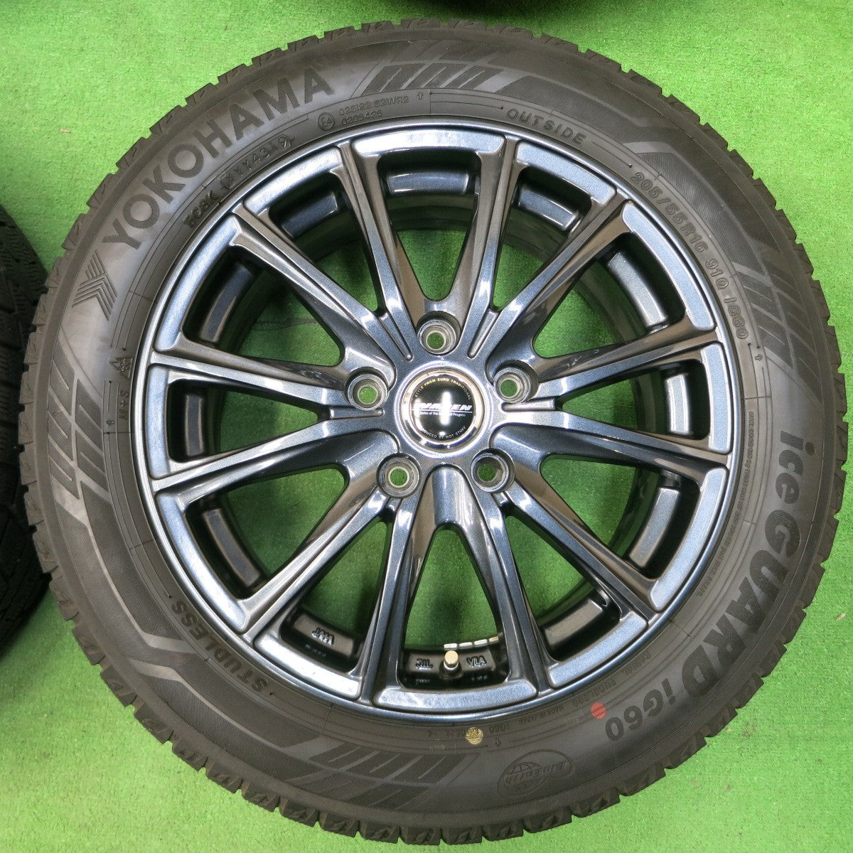 *送料無料* バリ溝！キレイ！8.5分★スタッドレス 205/55R16 ヨコハマ アイスガード iG60 WAREN ヴァーレン 16インチ PCD114.3/5H★4042403イス