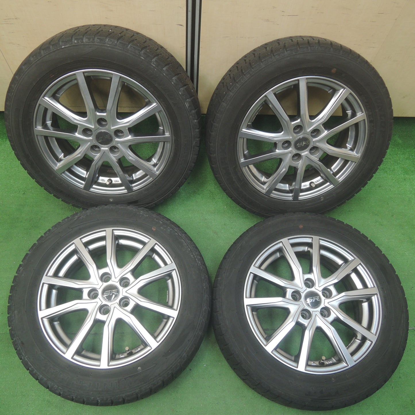 *送料無料* バリ溝！20年！キレイ！8.5分★スタッドレス 185/60R15 ダンロップ ウインターマックス WM02 STRANGER ストレンジャー PCD100/5H★4070407SYス