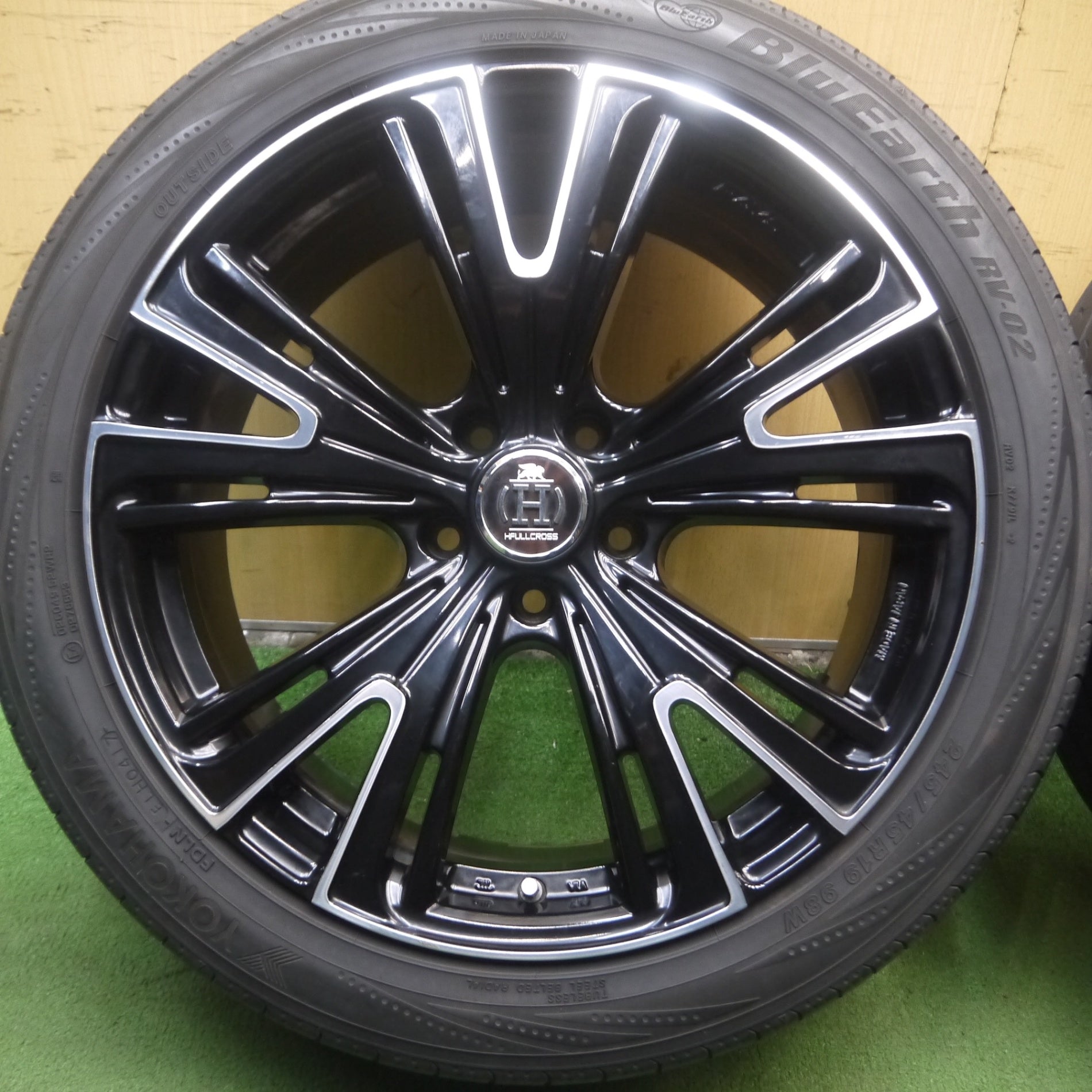 *送料無料* 4本価格★RAYS HFULLCROSS CROSS SLEEKERS Q5 245/45R19 ヨコハマ ブルーアース RV-02  レイズ フロクロス PCD114.3/5H★4052802Hノ