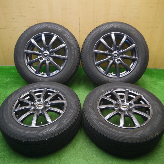 [送料無料] バリ溝!23年!キレイ!9.5分以上★スタッドレス 205/65R16 ピレリ アイスゼロ アシンメトリコ TEAD テッド 16インチ PCD114.3/5H★4100206Hス