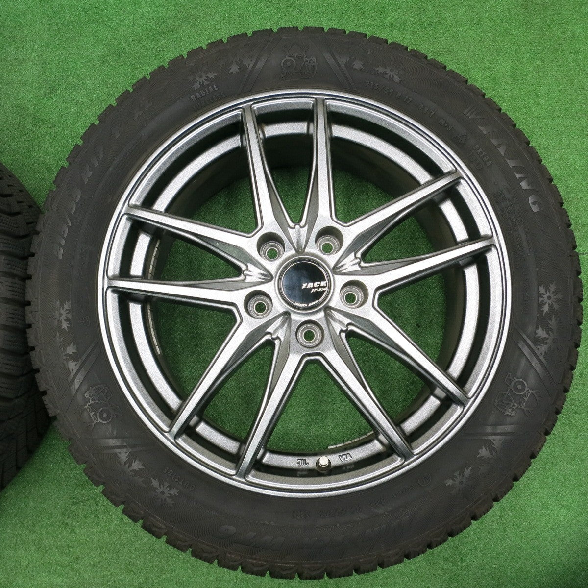 [送料無料] バリ溝！21年！キレイ！8.5分★スタッドレス 215/55R17 バイキング WINTECH WT6 ZACK JP-550 MONZA ザック PCD114.3/5H★4100107NJス