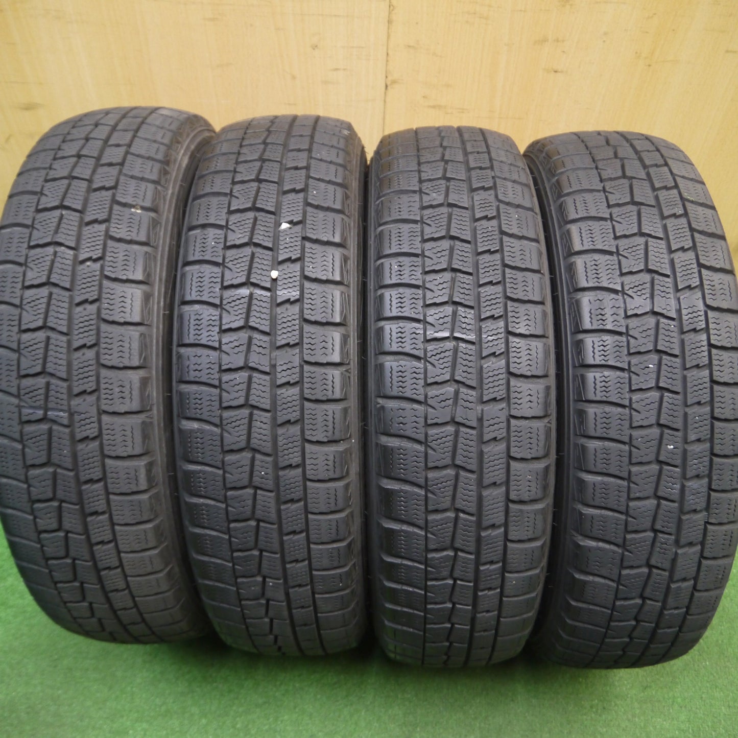 [送料無料] キレイ★スタッドレス 155/65R14 ダンロップ ウインターマックス WM01 EuroSpeed MANARAY SPORT 14インチ PCD100/4H★5010614Hス