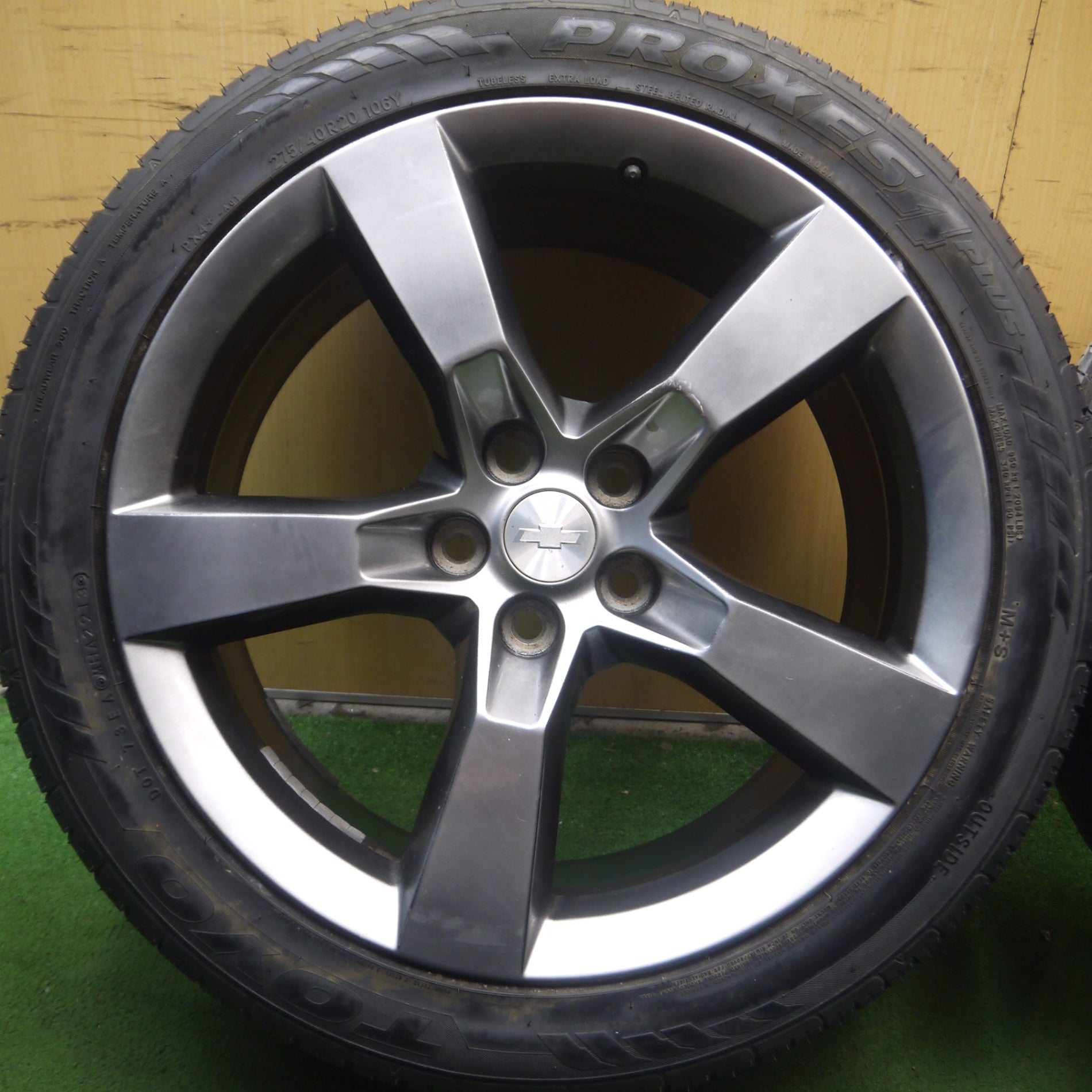 *送料無料* 超バリ溝！ほぼ10分★シボレー カマロ SS 純正 245/45R20 275/40R20 トーヨー プロクセス 4 プラス 20インチ  PCD120/5H★4070308Hノ