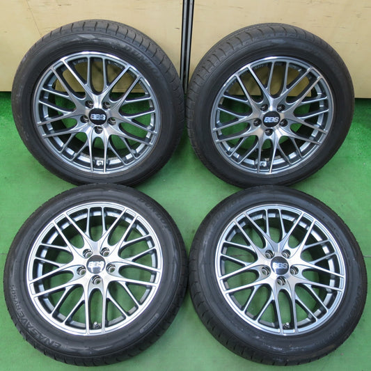 [送料無料] バリ溝！21年！キレイ！9分★BBS CS028 235/50R18 ダンロップ エナセーブ RV505 18インチ PCD114.3/5H★4102108イノ