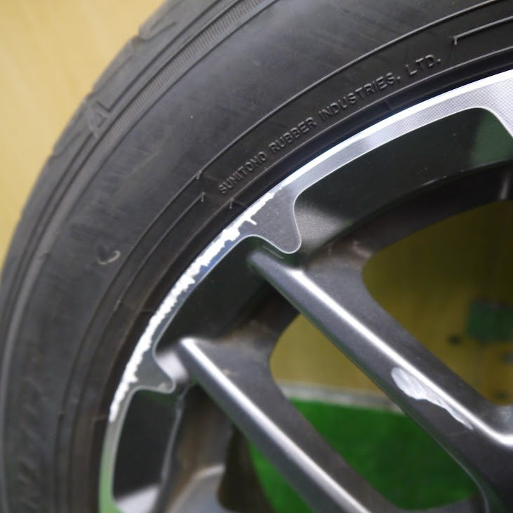 [送料無料] バリ溝！22年！8分★ホンダ N-BOX カスタム 純正 ENKEI 165/55R15 ダンロップ LE MANS V+ 15インチ エンケイ PCD100/4H★5031420Hノ