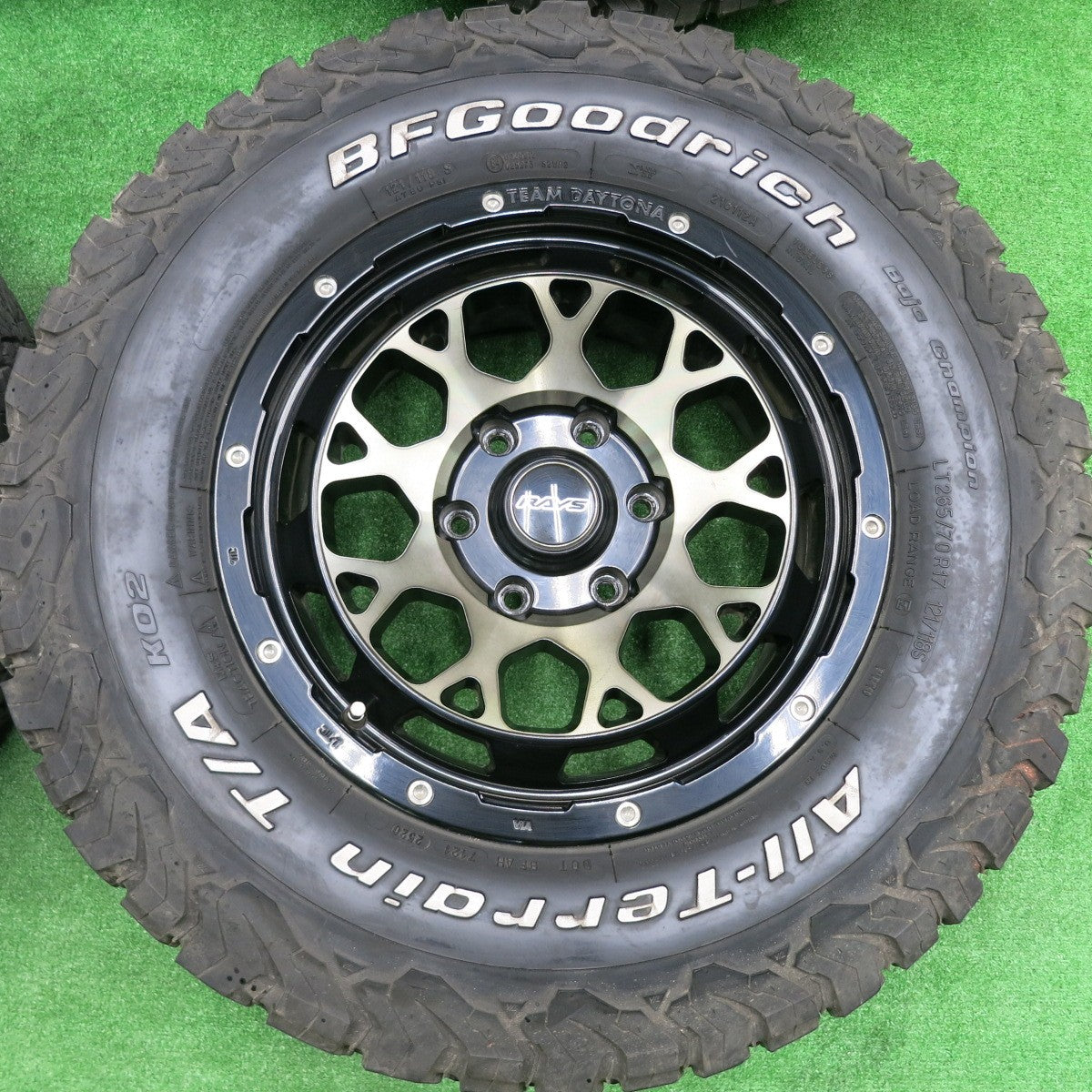 [送料無料] バリ溝！20年！9分★RAYS TEAM DAYTONA M9 265/70R17 BFグッドリッチ All-Terrain T/A KO2 レイズ デイトナ PCD139.7/6H★4092003HAノ