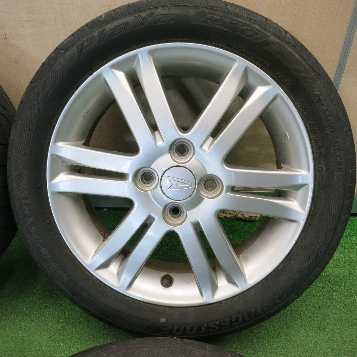 [送料無料] 4本価格★ダイハツ タント 純正 165/55R15 ブリヂストン プレイズ PX-C 15インチ PCD100/4H★5021302TNノ