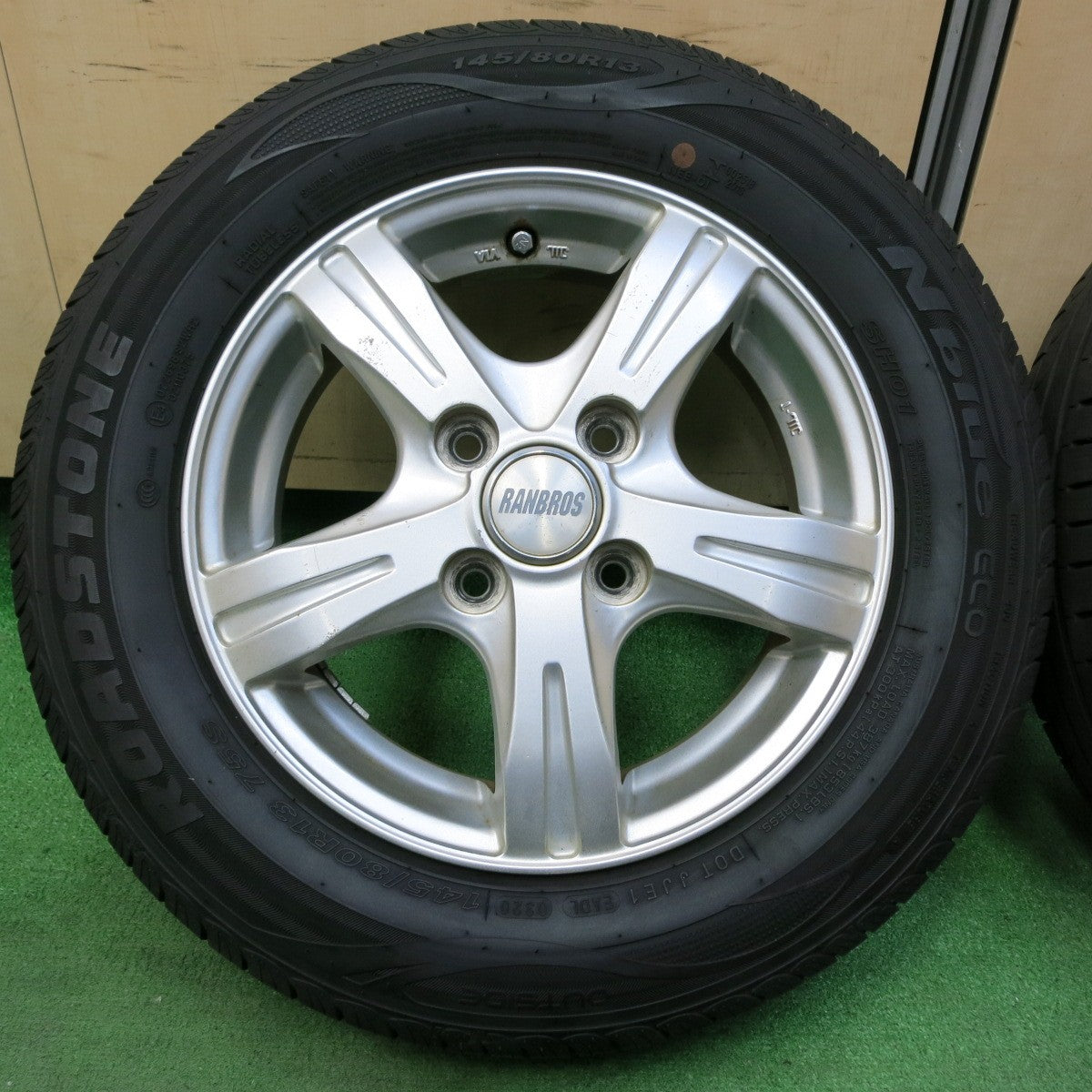 *送料無料* 4本価格！20年★145/80R13 ロードストーン N'blue ECO SH01 RANBROS ランブロス 13インチ PCD100/4H★4050212イノ