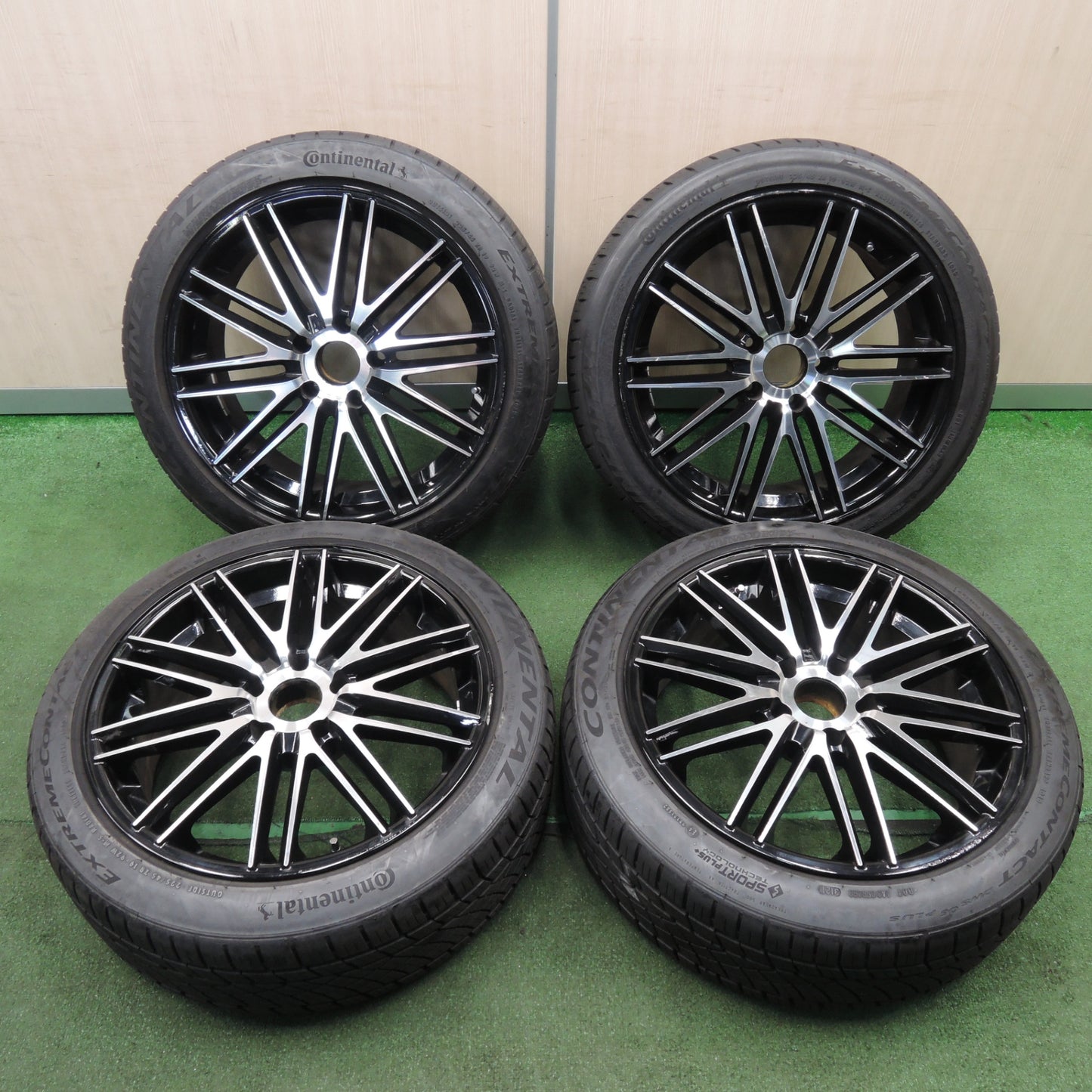 *送料無料* バリ溝！21年！8.5分★BMW 等 225/45R19 コンチネンタル エクストリームコンタクト DWS06 プラス 社外 アルミ PCD120/5H★4030402NJノ