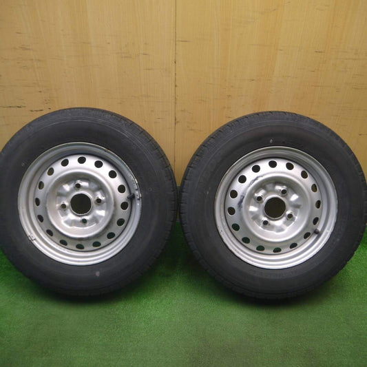 2本価格★165R14 8PR ダンロップ エナセーブ VAN01 スチール ホイール 14インチ PCD114.3/4H★5020507Hノ