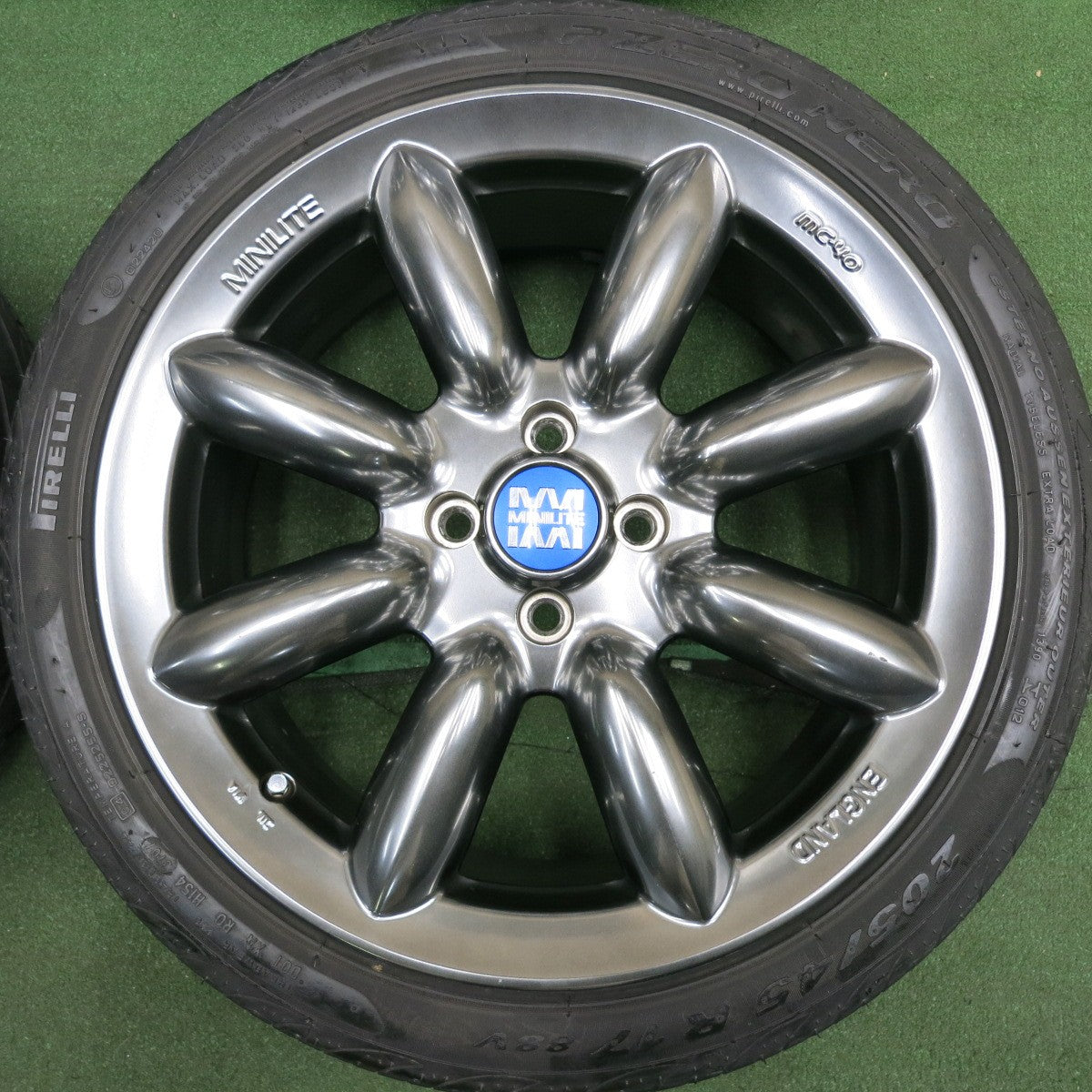 *送料無料* 4本価格★MINILITE MC-40 205/45R17 ピレリ PZERO NERO 17インチ ミニライト PCD100/4H★4032417HAノ