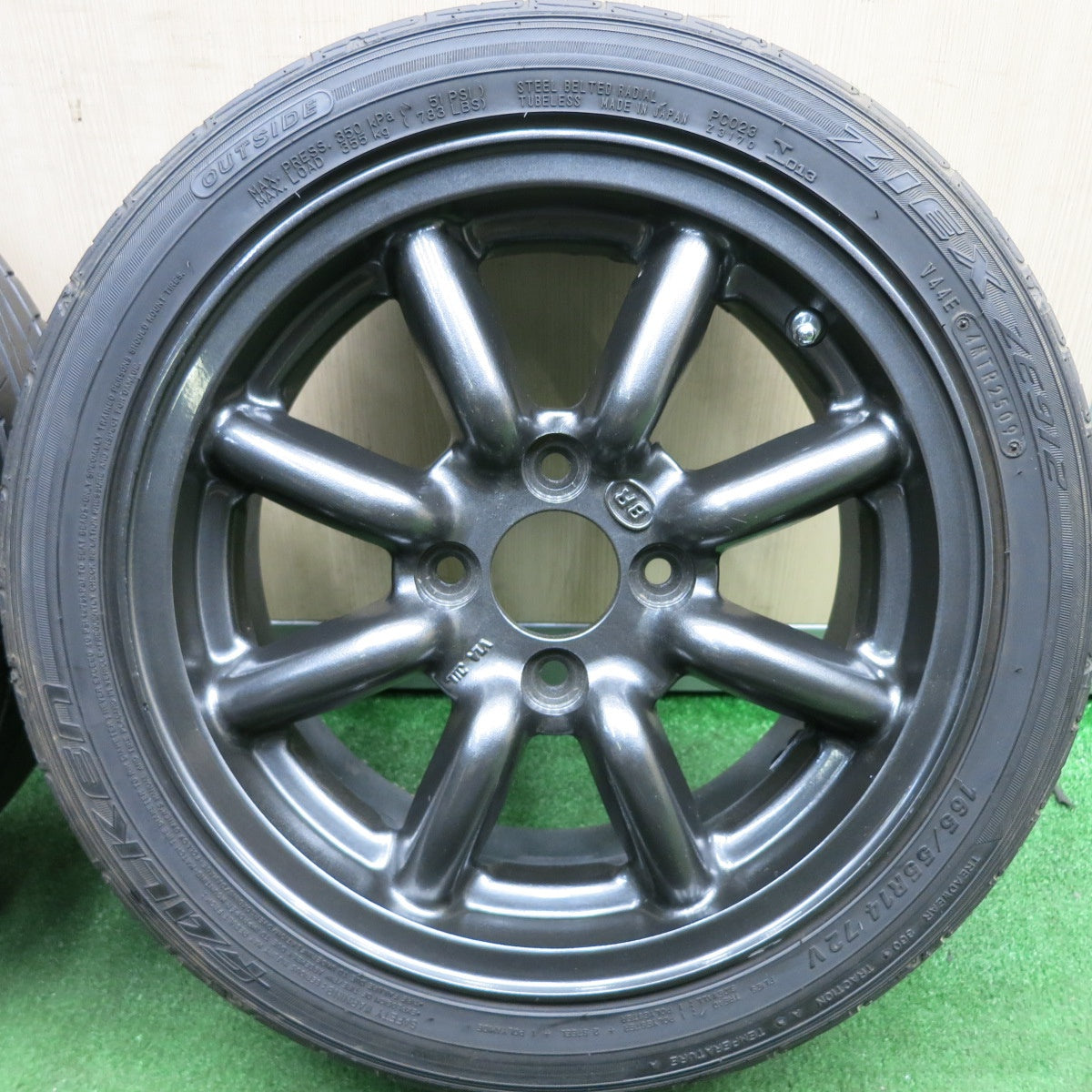 *送料無料* 4本価格★BR ブラックレーシング 165/55R14 ファルケン ZIEX ZE912 14インチ  PCD100/4H★4032407HAノ