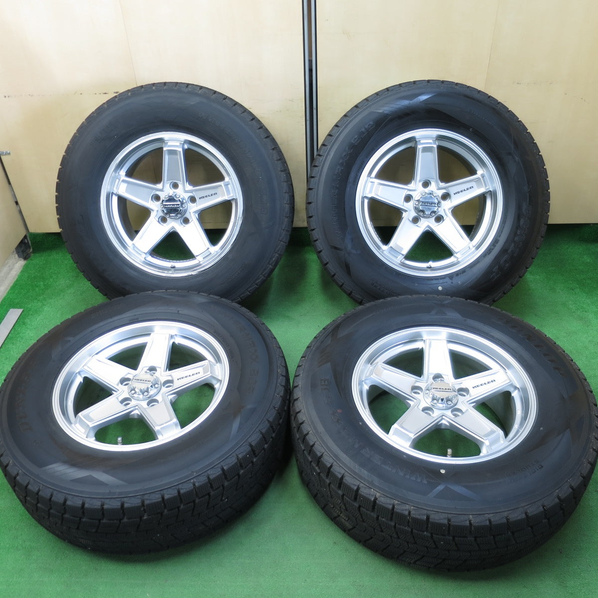 *送料無料* バリ溝！20年！9分★ジープ 等 KEELER 265/70R17 スタッドレス ダンロップ ウインターマックス SJ8 キーラー 17インチ PCD127/5H★4042201KMス