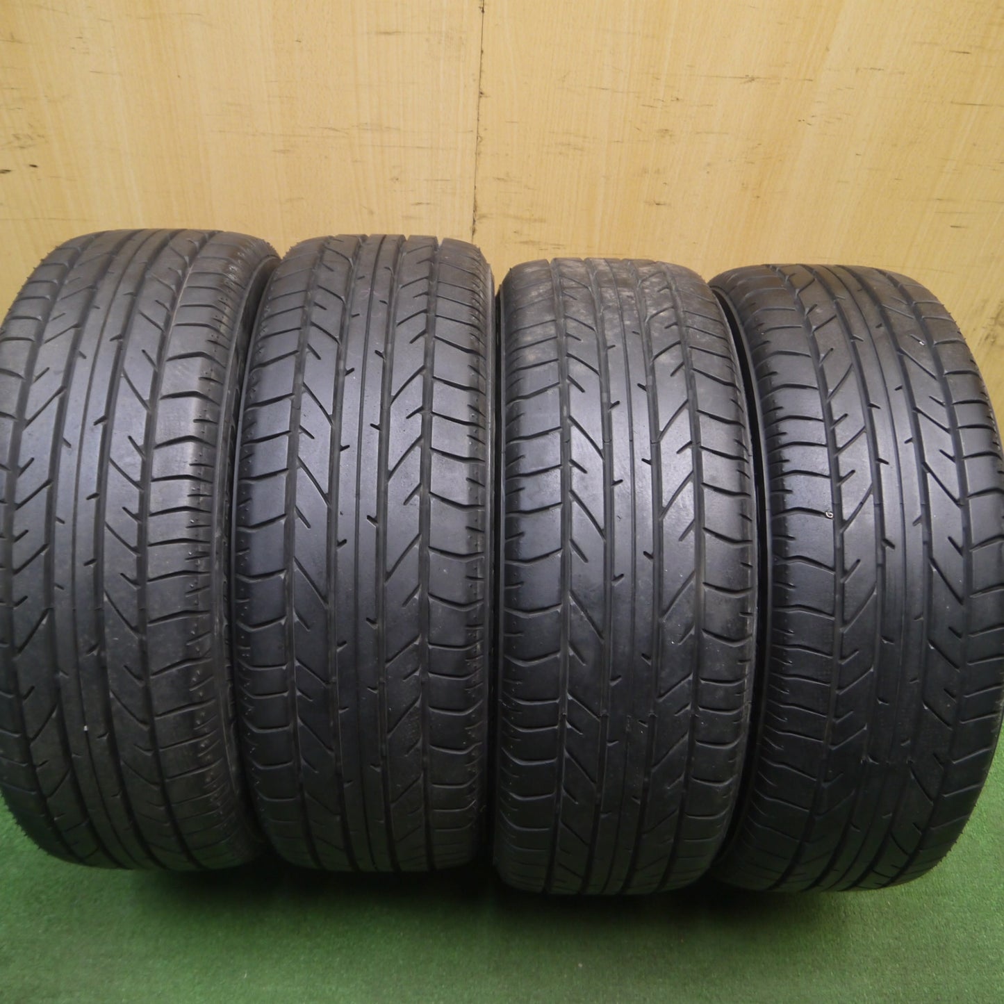 [送料無料] バリ溝！キレイ！9分★トヨタ bB 純正 185/55R15 ブリヂストン ポテンザ RE040 15インチ PCD100/4H★5021806Hノ