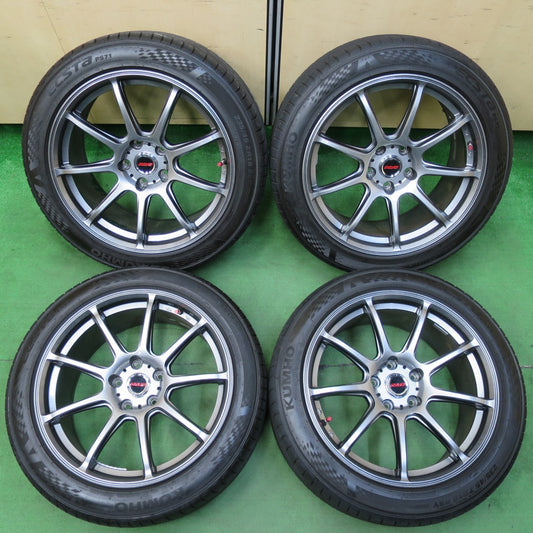 [送料無料] バリ溝！21年！キレイ！9.5分★G.Speed 235/45R18 クムホ エクスタ PS71 G-01 RAYS レイズ Gスピード 18インチ PCD114.3/5H★4101402イノ