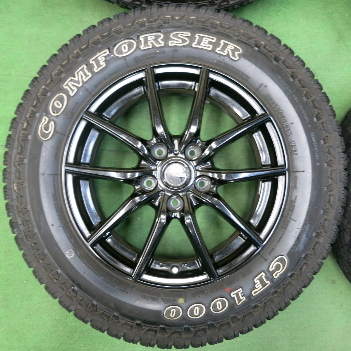 [送料無料] バリ溝！20年！9.5分★215/70R16 COMFORSER CF1000 ホワイトレター G.Speed Gスピード コンフォーサー PCD114.3/5H★4101806SYノ