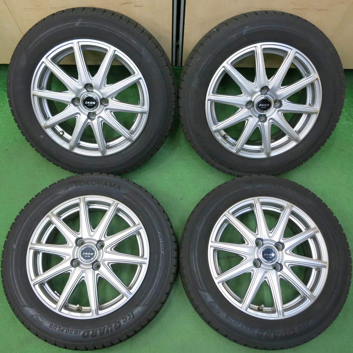 *送料無料* バリ溝！綺麗！9.5分以上★スタッドレス 175/65R15 ヨコハマ アイスガード iG50 プラス ZACK JP-710 MONZA ザック PCD100/4H★4050216イス