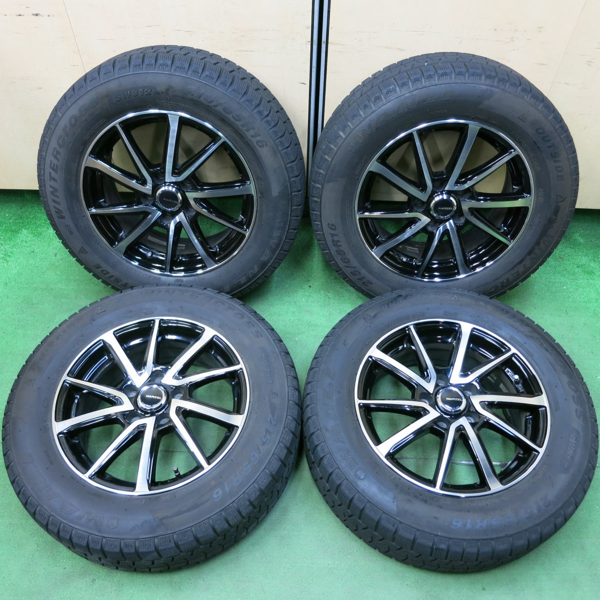 [送料無料] キレイ！20年★スタッドレス 215/65R16 ワンリ ウィンタークロス SW312 HARZEL Ares 16インチ PCD114.3/5H★4092607SYス