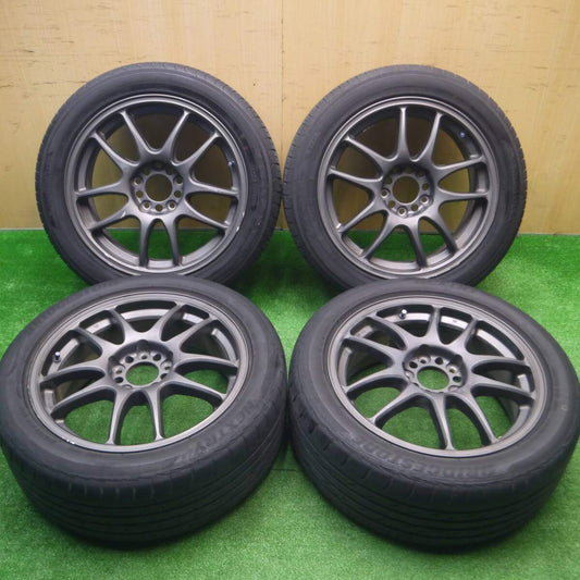 バリ溝 21年 8.5分★WORK EMOTION CR KAI 215/50R17 ヨコハマ ES31 ブリヂストン ネクストリー ワーク PCD114.3/5H★4090906Hノ
