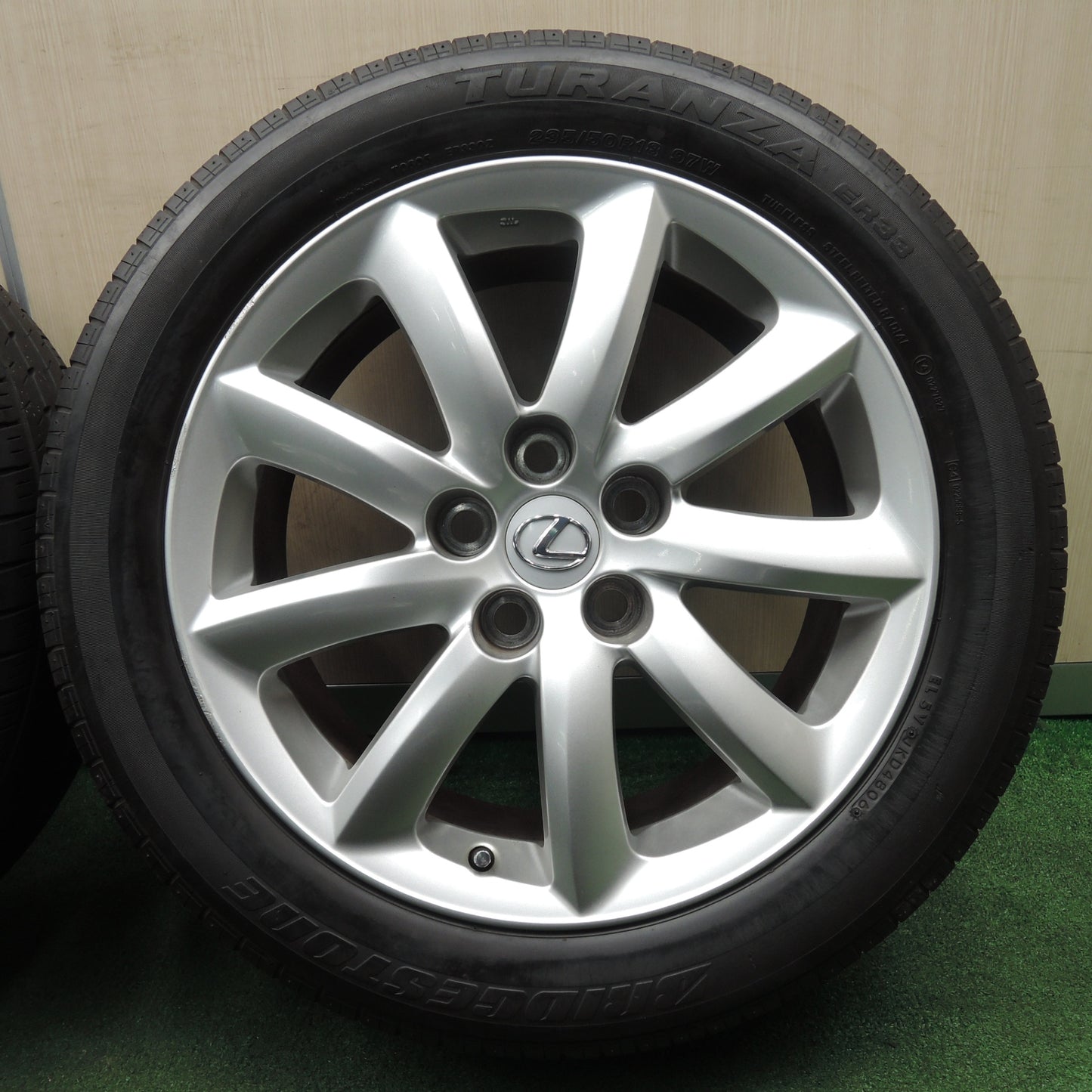 *送料無料* 4本価格★レクサス LS460 LS600 純正 235/50R18 ブリヂストン トランザ ER33 18インチ PCD120/5H★4030704NJノ