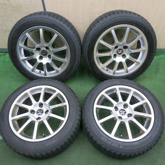 *送料無料* バリ溝！9.5分以上★プジョー 等 SPORT TECHNIC 195/55R16 スタッドレス トーヨー ガリット G5 スポーツテクニック PCD108/4H★4061104HAス